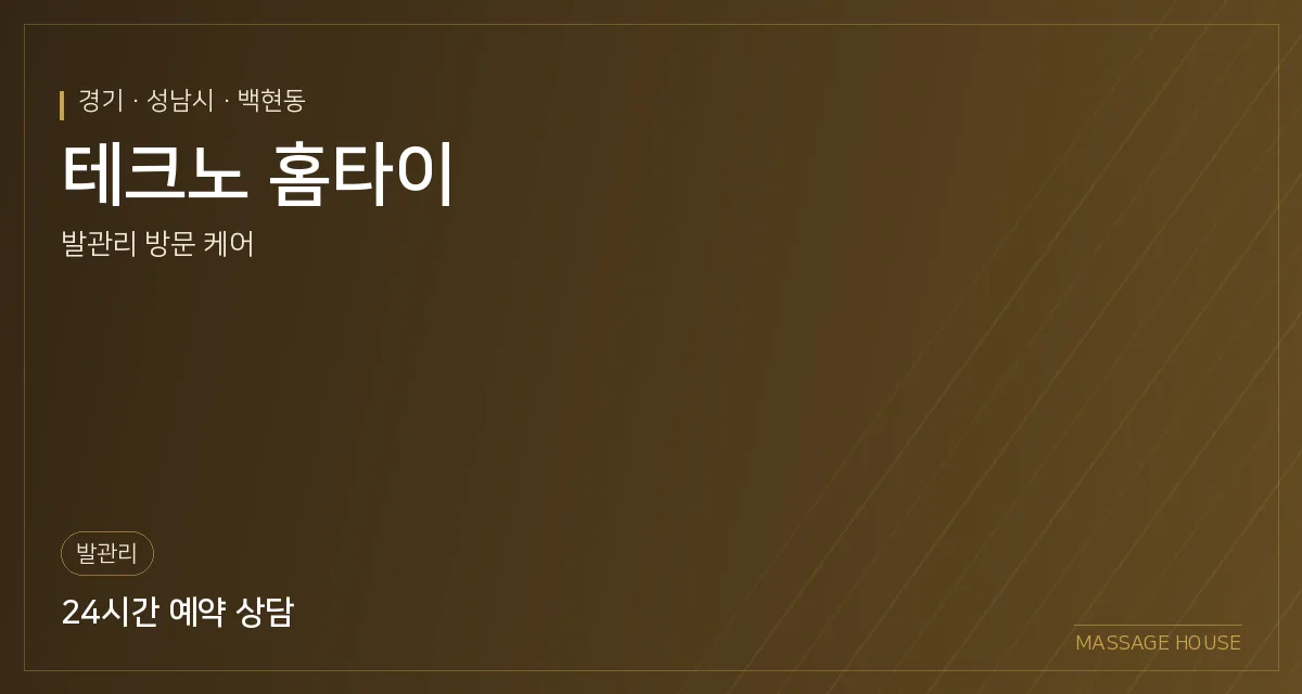 경기 성남시 테크노 홈타이 출장마사지 안내 이미지