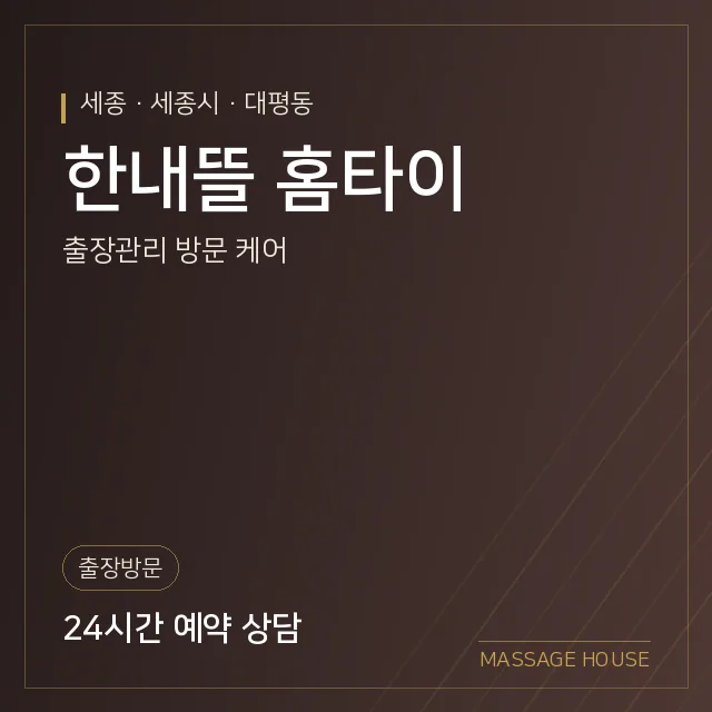 세종 세종시 한내뜰 홈타이 출장마사지 안내 이미지