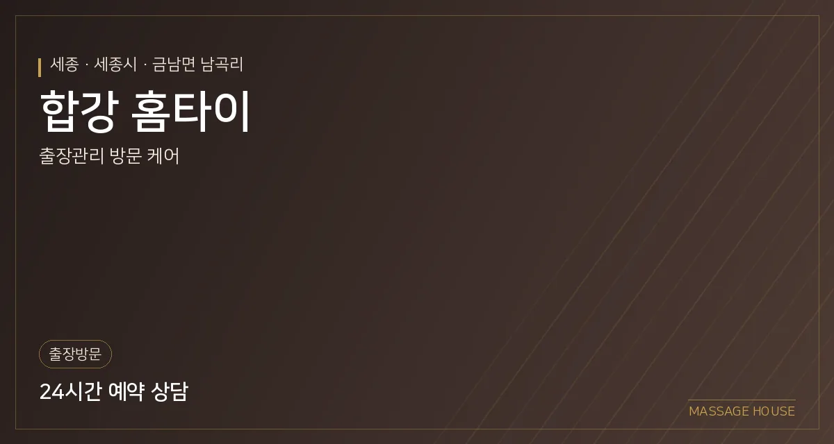 세종 세종시 합강 홈타이 출장마사지 안내 이미지