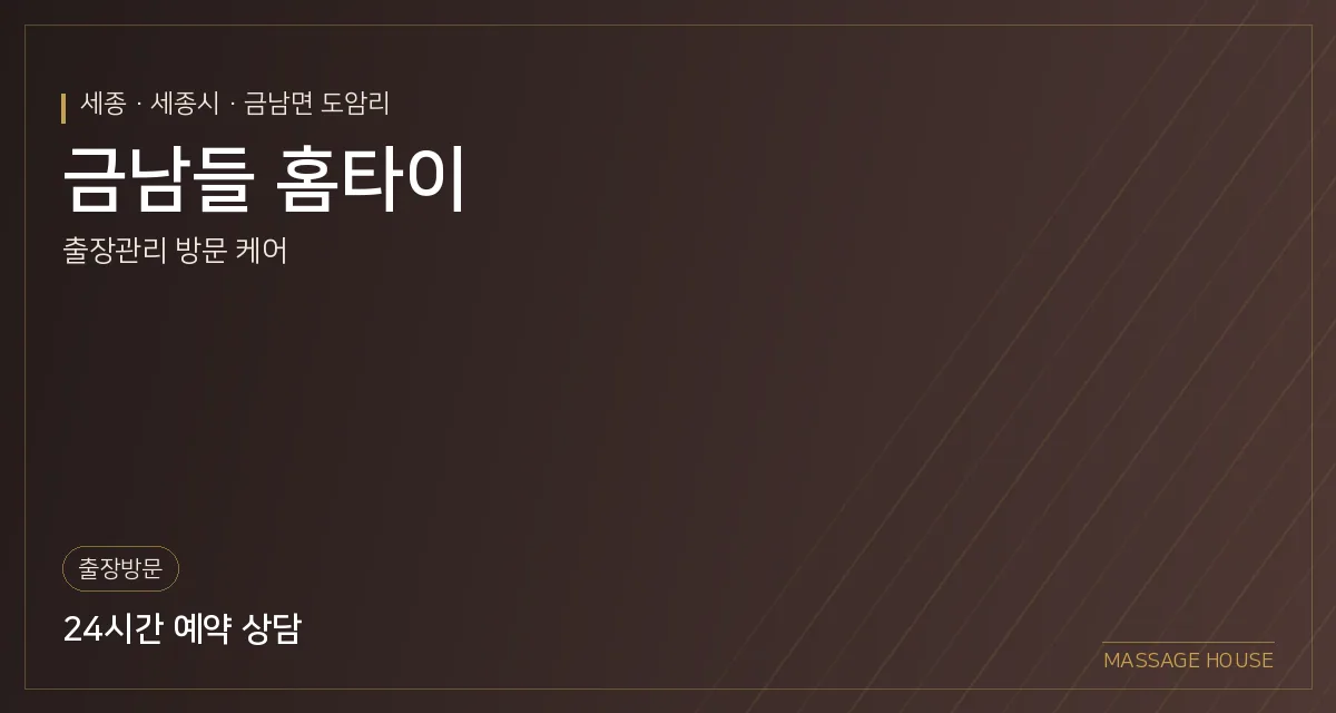 세종 세종시 금남들 홈타이 출장마사지 안내 이미지