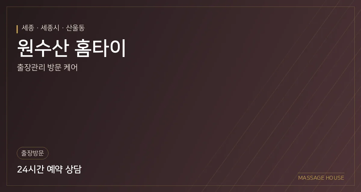 세종 세종시 원수산 홈타이 출장마사지 안내 이미지