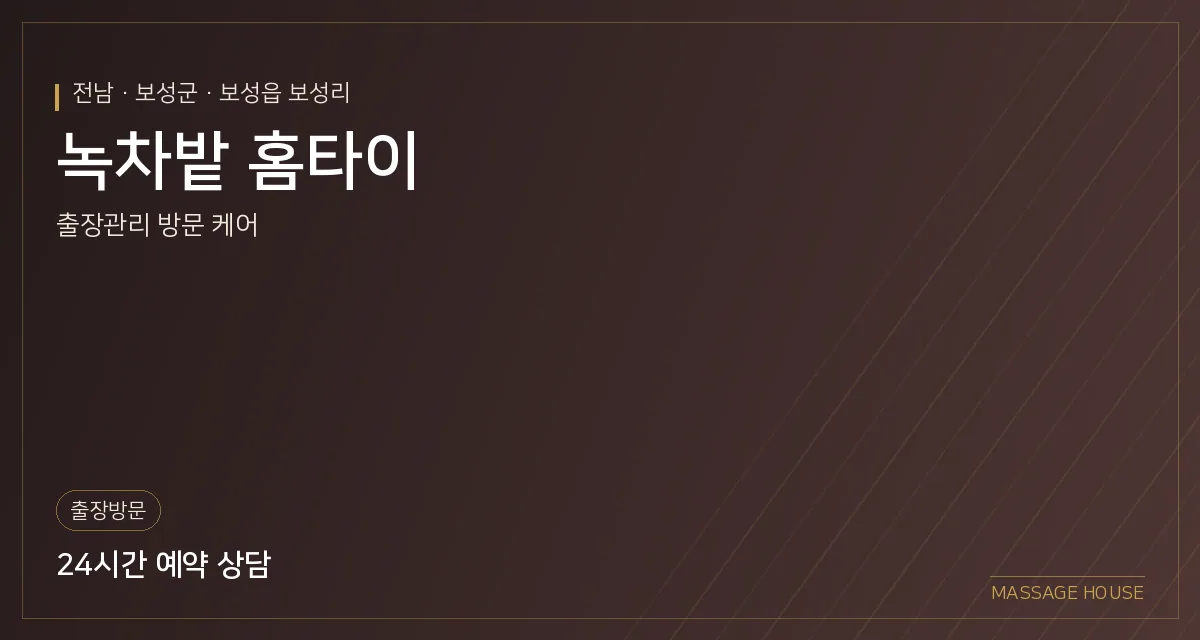 전남 보성군 녹차밭 홈타이 출장마사지 안내 이미지