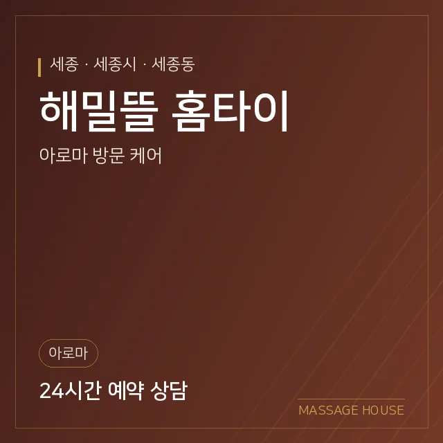 세종 세종시 해밀뜰 홈타이 출장마사지 안내 이미지