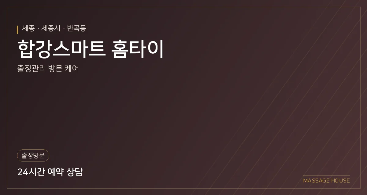 세종 세종시 합강스마트 홈타이 출장마사지 안내 이미지