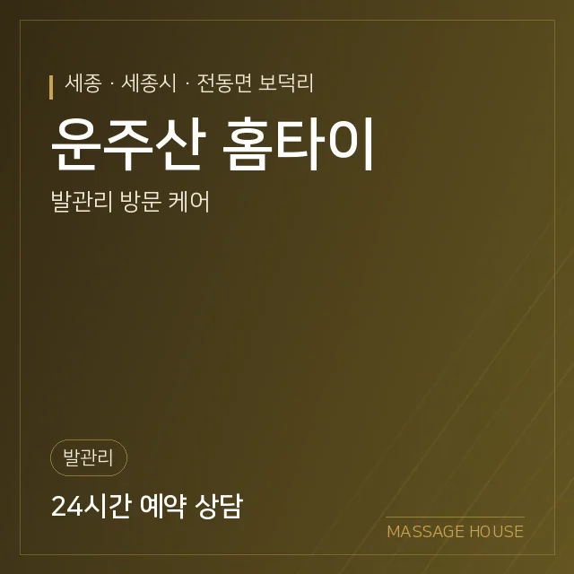 세종 세종시 운주산 홈타이 출장마사지 안내 이미지